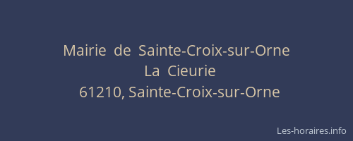 Mairie  de  Sainte-Croix-sur-Orne