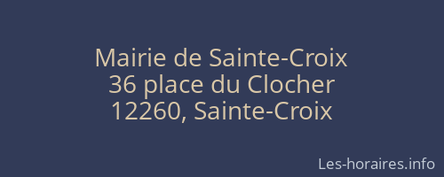 Mairie de Sainte-Croix