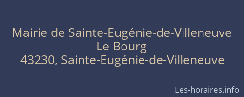 Mairie de Sainte-Eugénie-de-Villeneuve