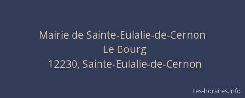 Mairie de Sainte-Eulalie-de-Cernon