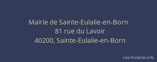 Mairie de Sainte-Eulalie-en-Born
