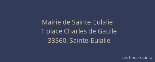 Mairie de Sainte-Eulalie