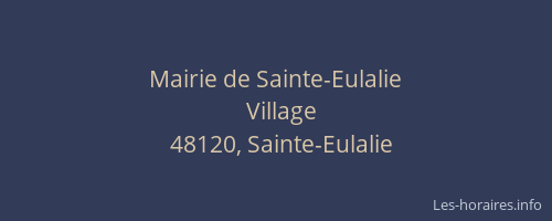 Mairie de Sainte-Eulalie
