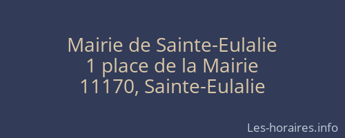 Mairie de Sainte-Eulalie