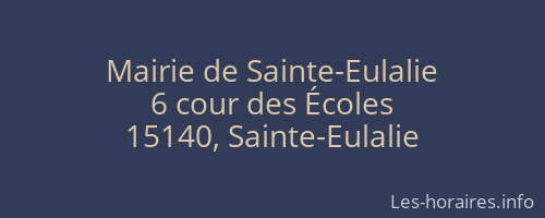 Mairie de Sainte-Eulalie