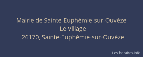Mairie de Sainte-Euphémie-sur-Ouvèze