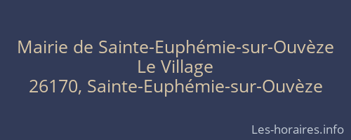 Mairie de Sainte-Euphémie-sur-Ouvèze