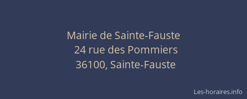 Mairie de Sainte-Fauste