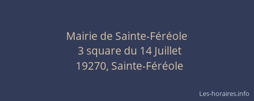 Mairie de Sainte-F&eacute;r&eacute;ole