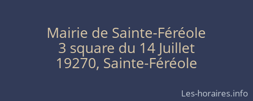 Mairie de Sainte-Féréole
