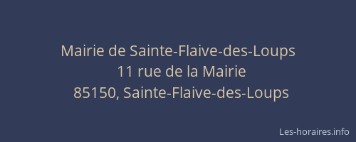 Mairie de Sainte-Flaive-des-Loups