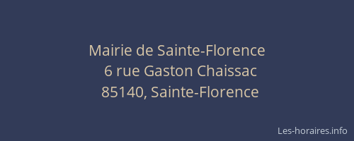 Mairie de Sainte-Florence