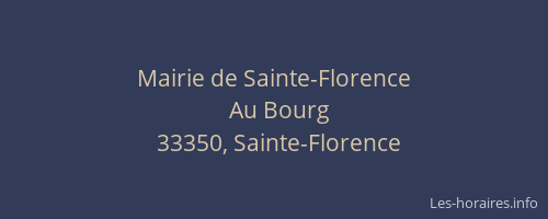 Mairie de Sainte-Florence