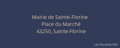 Mairie de Sainte-Florine