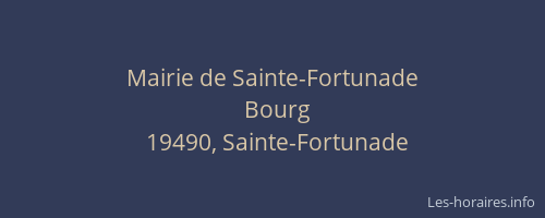 Mairie de Sainte-Fortunade