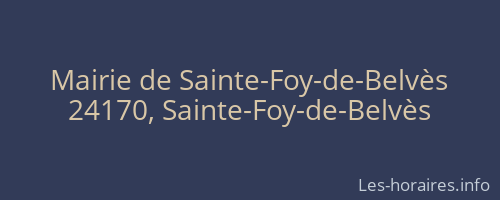 Mairie de Sainte-Foy-de-Belvès