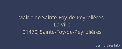 Mairie de Sainte-Foy-de-Peyrolières