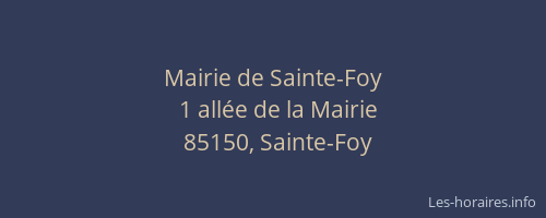 Mairie de Sainte-Foy