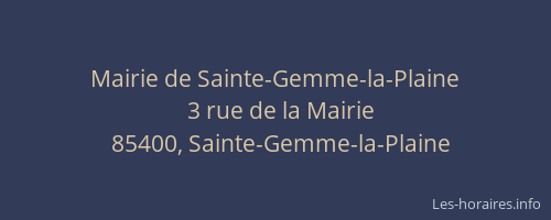 Mairie de Sainte-Gemme-la-Plaine
