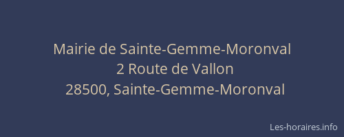 Mairie de Sainte-Gemme-Moronval