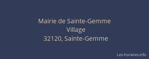 Mairie de Sainte-Gemme