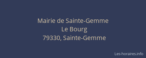 Mairie de Sainte-Gemme