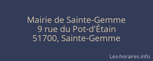 Mairie de Sainte-Gemme
