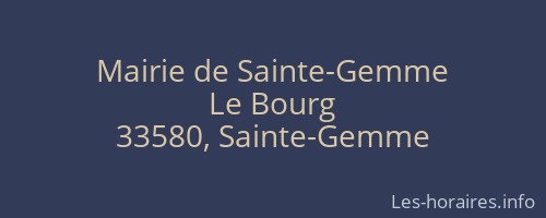 Mairie de Sainte-Gemme