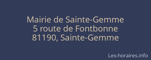 Mairie de Sainte-Gemme