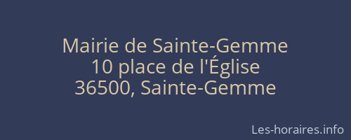 Mairie de Sainte-Gemme
