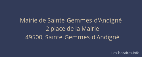 Mairie de Sainte-Gemmes-d'Andigné