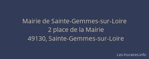 Mairie de Sainte-Gemmes-sur-Loire