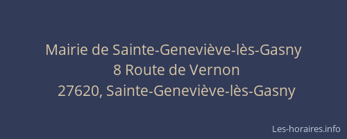 Mairie de Sainte-Genevi&egrave;ve-l&egrave;s-Gasny
