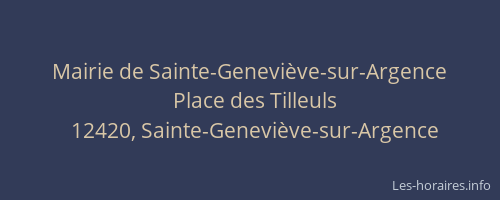 Mairie de Sainte-Geneviève-sur-Argence