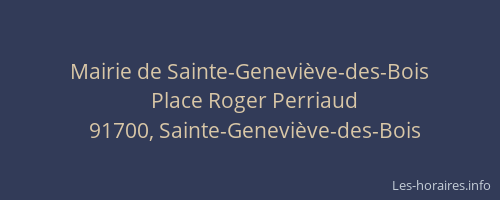 Mairie de Sainte-Geneviève-des-Bois
