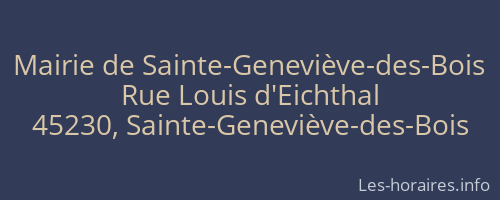 Mairie de Sainte-Geneviève-des-Bois