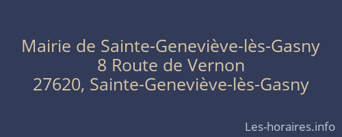 Mairie de Sainte-Geneviève-lès-Gasny