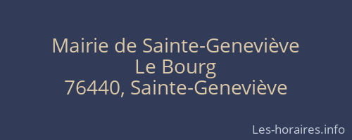 Mairie de Sainte-Geneviève