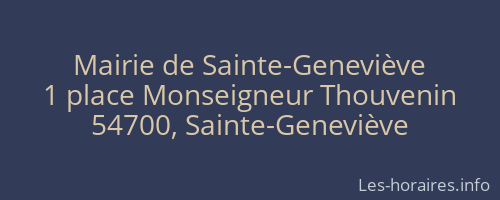 Mairie de Sainte-Geneviève