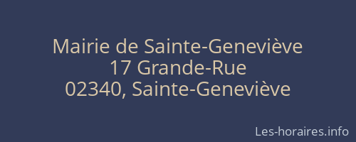 Mairie de Sainte-Geneviève