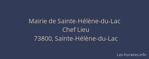 Mairie de Sainte-H&eacute;l&egrave;ne-du-Lac