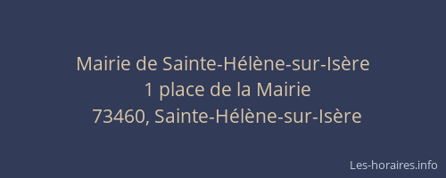 Mairie de Sainte-Hélène-sur-Isère