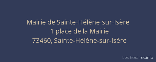 Mairie de Sainte-H&eacute;l&egrave;ne-sur-Is&egrave;re