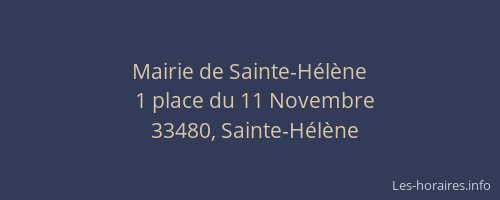 Mairie de Sainte-H&eacute;l&egrave;ne