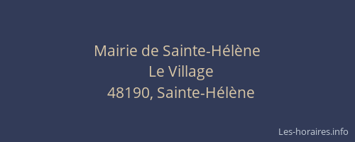 Mairie de Sainte-Hélène