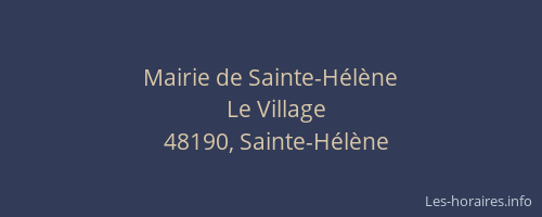 Mairie de Sainte-H&eacute;l&egrave;ne