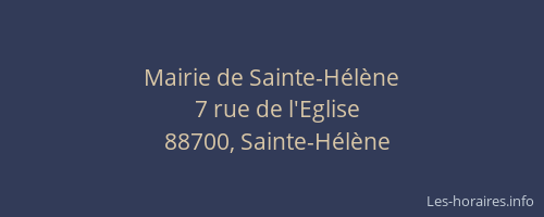 Mairie de Sainte-H&eacute;l&egrave;ne