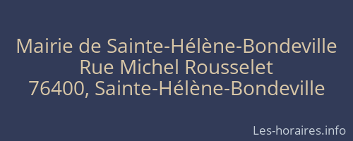 Mairie de Sainte-Hélène-Bondeville