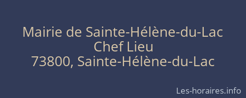 Mairie de Sainte-Hélène-du-Lac