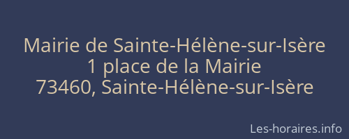 Mairie de Sainte-Hélène-sur-Isère